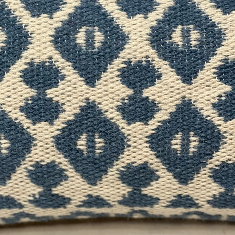 Magnolia Home Joanna Gaines Blue Ivory Wool Blend Loloi Pillow